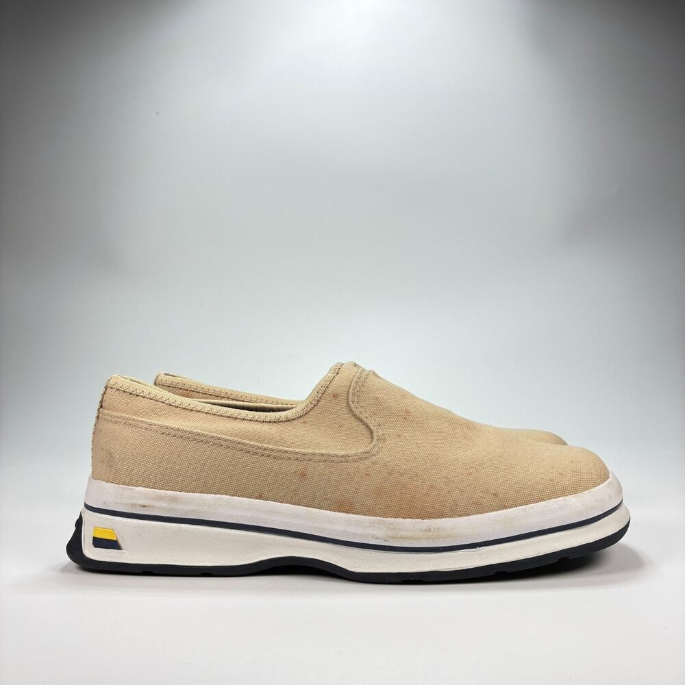 Sebago Docksides Tan Canvas Casual Slip On Boat Shoes Comfort Women's Size 7M